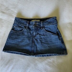 Hollister Denim Mini Skirt with Attached Shorts